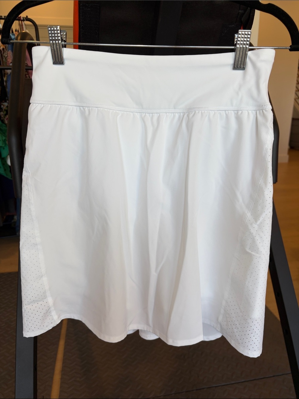 SPANX White Perforated Circle Skater Skirt